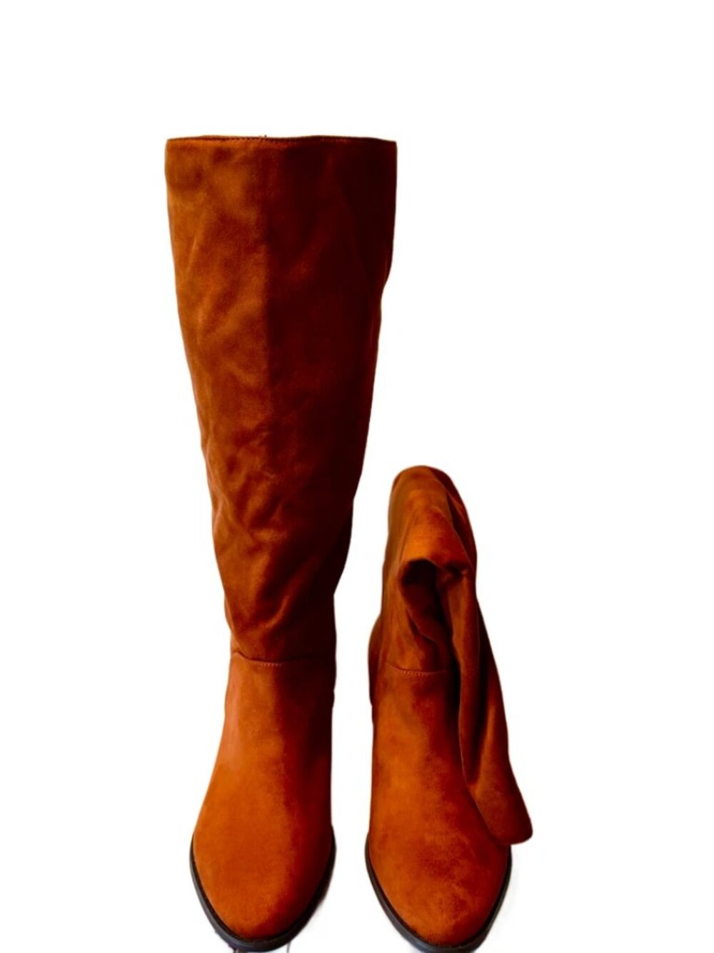 Women's Felicity Boots Size 11 Wide Mid-Calf Suede Copper 2" Heel NIB - Picture 10 of 12